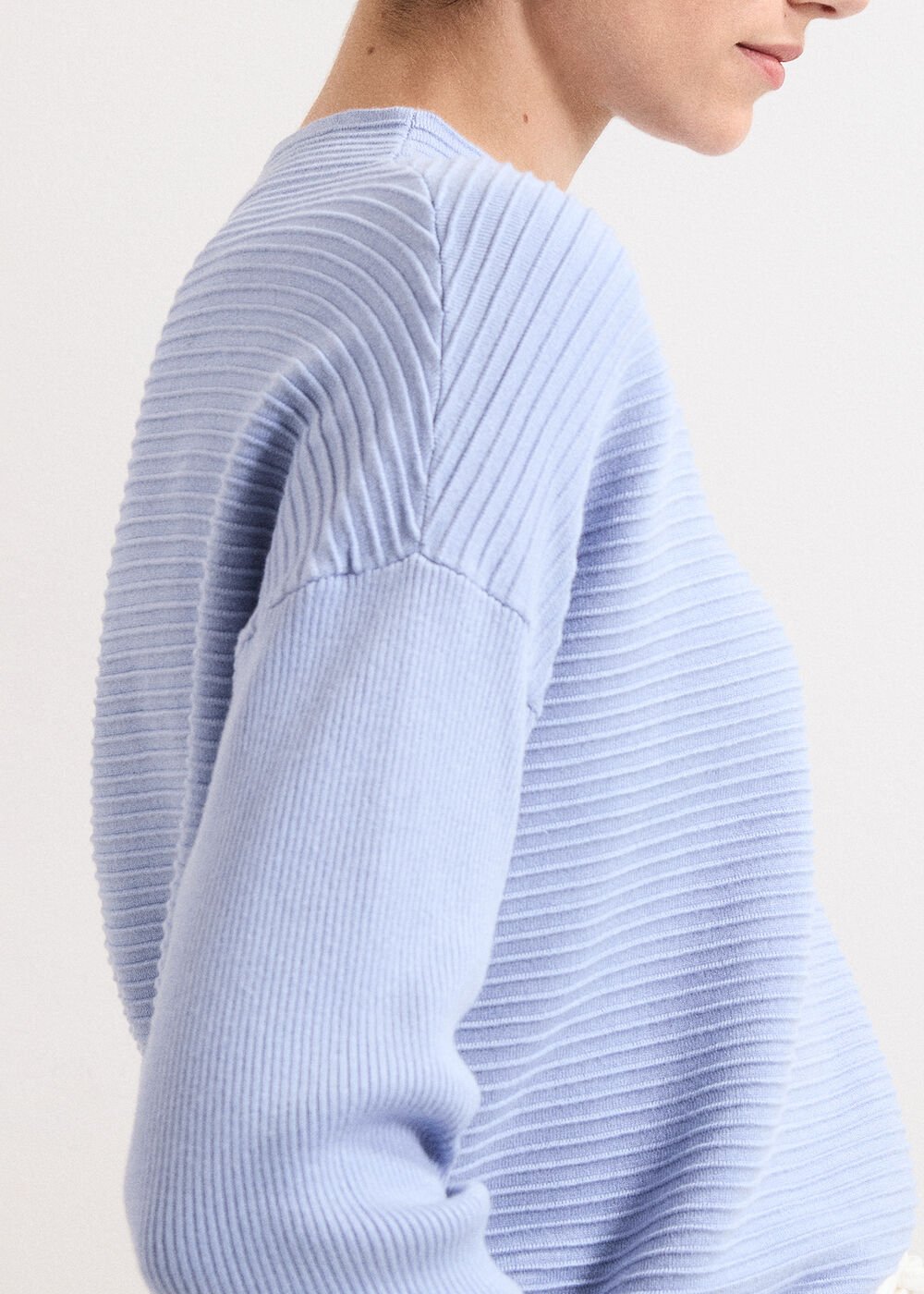 Elise Ripple Jumper Blue