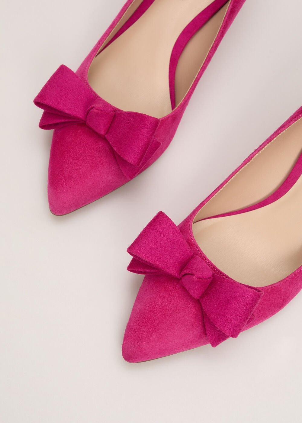 Suede Kitten Heel Pink