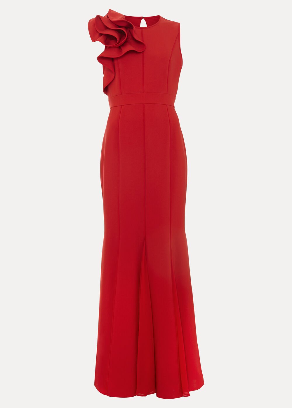 Tyra Ruffle Dress Red