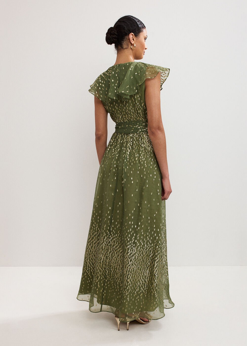 Astrid Frill Dress Green