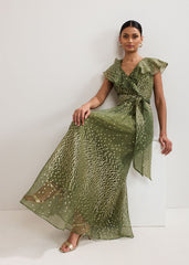 Astrid Frill Dress Green