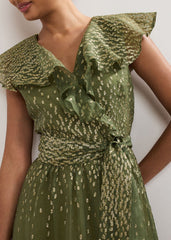 Astrid Frill Dress Green