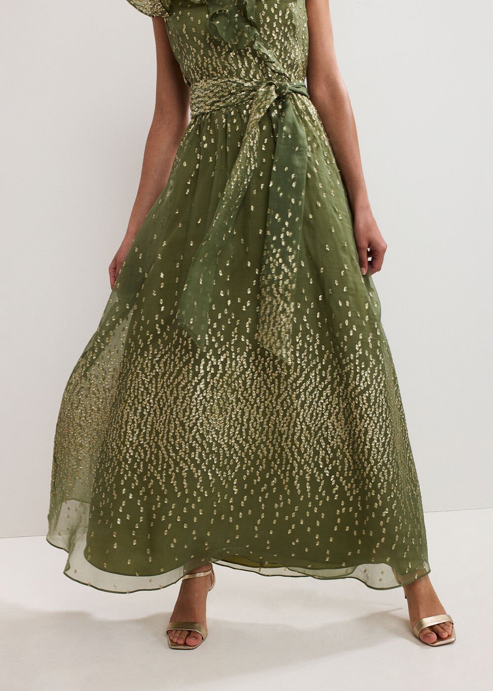 Astrid Frill Dress Green