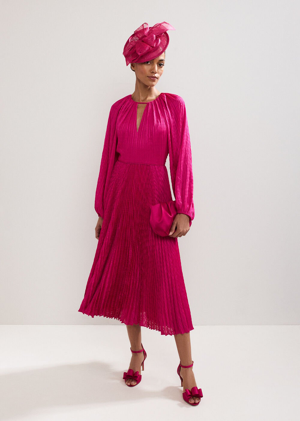 Faye Textured Dress Pink