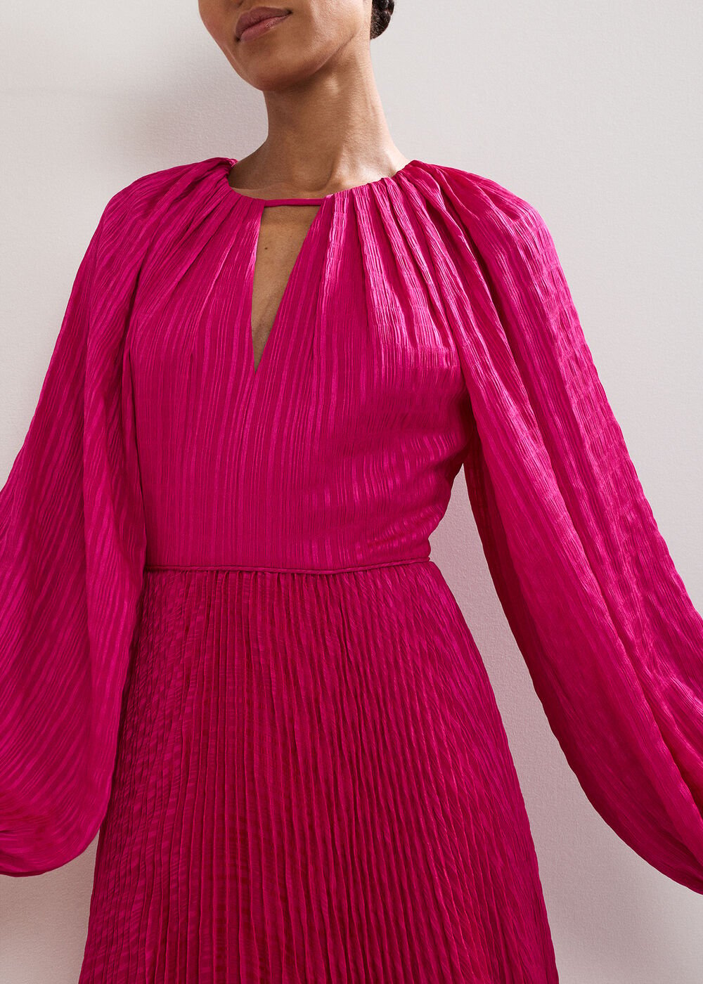 Faye Textured Dress Pink