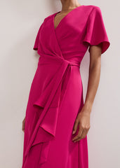 Julissa Wrap Dress Pink