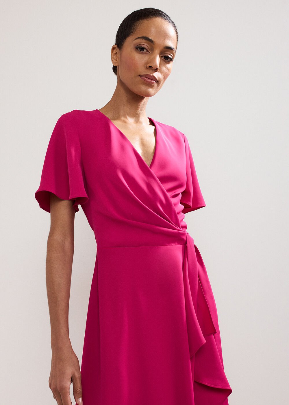 Julissa Wrap Dress Pink