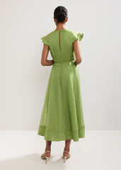 Annette Frill Dress Green