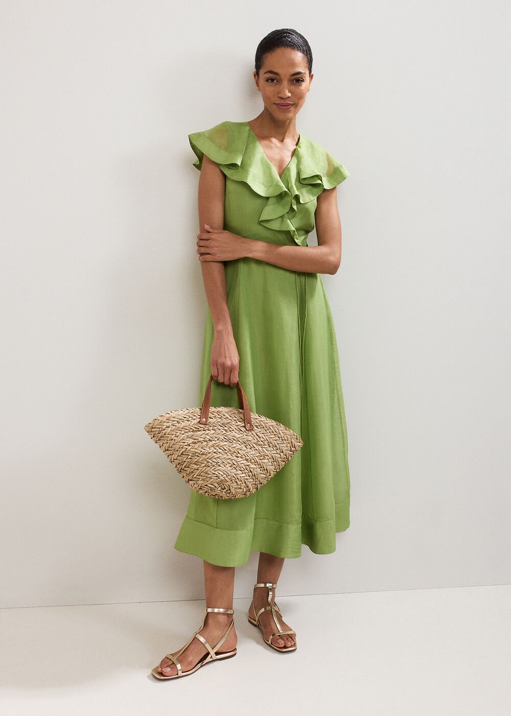 Annette Frill Dress Green