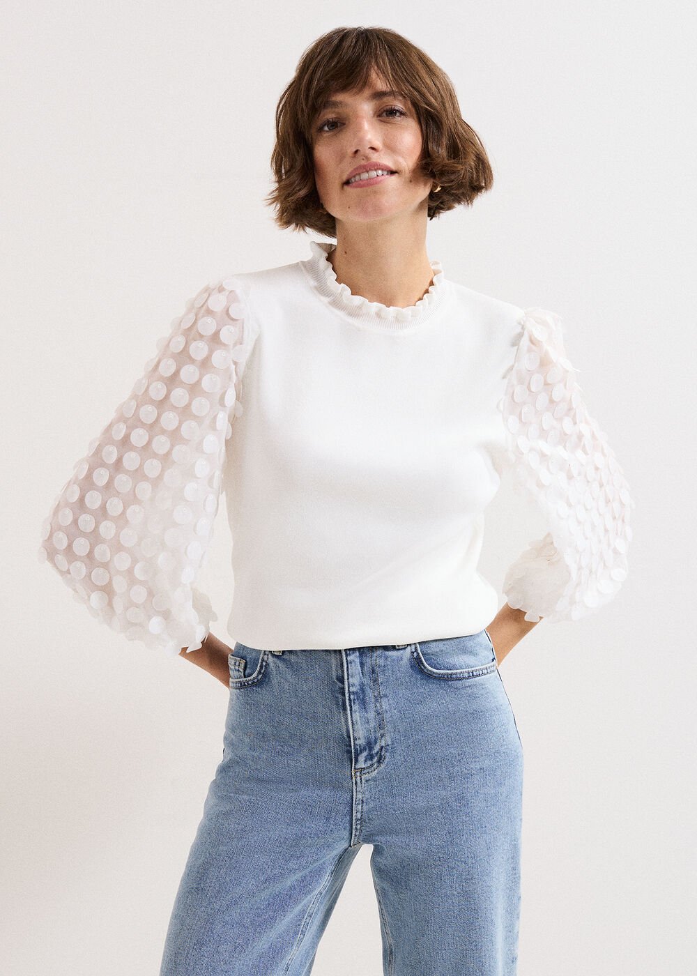 Shelly Detail Jumper Ivory