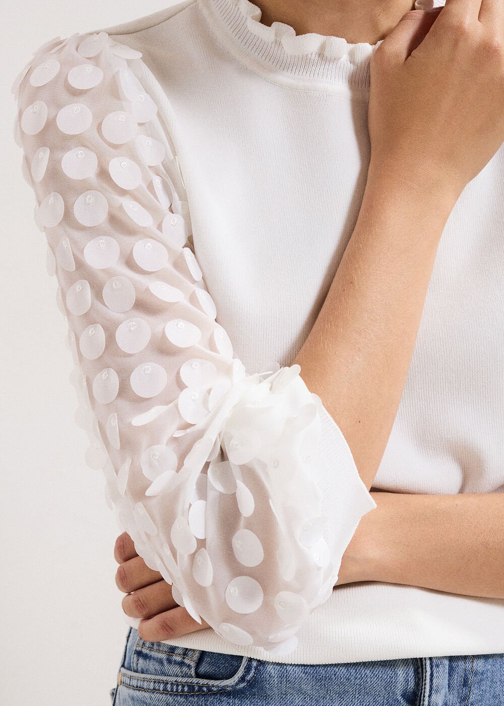 Shelly Detail Jumper Ivory