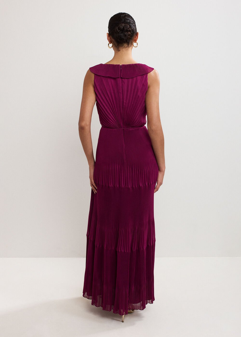 Klana Burgundy Dress Burgundy