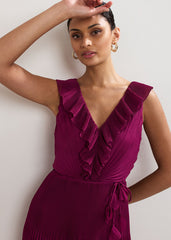 Klana Burgundy Dress Burgundy