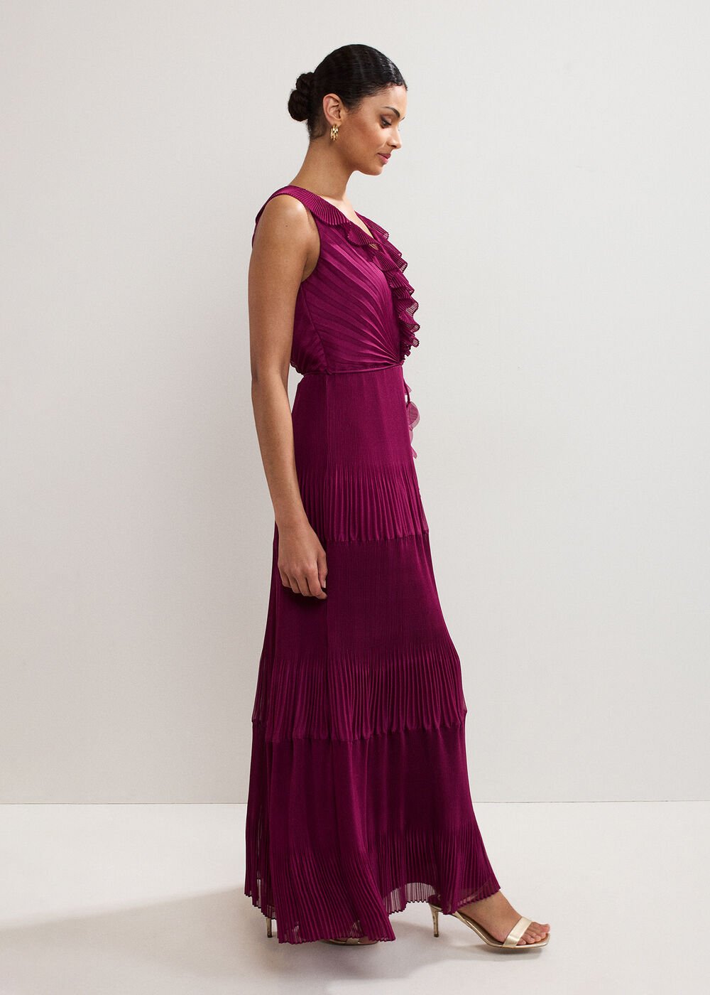Klana Burgundy Dress Burgundy