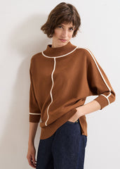 Hallie Tipped Jumper Brown