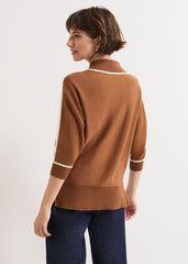 Hallie Tipped Jumper Brown