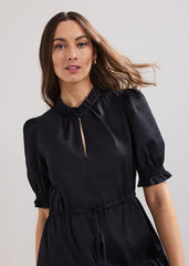 Jen Cotton Midi Dress Black
