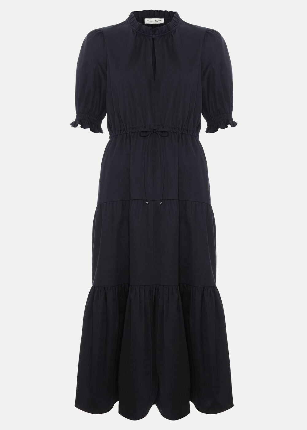Jen Cotton Midi Dress Black