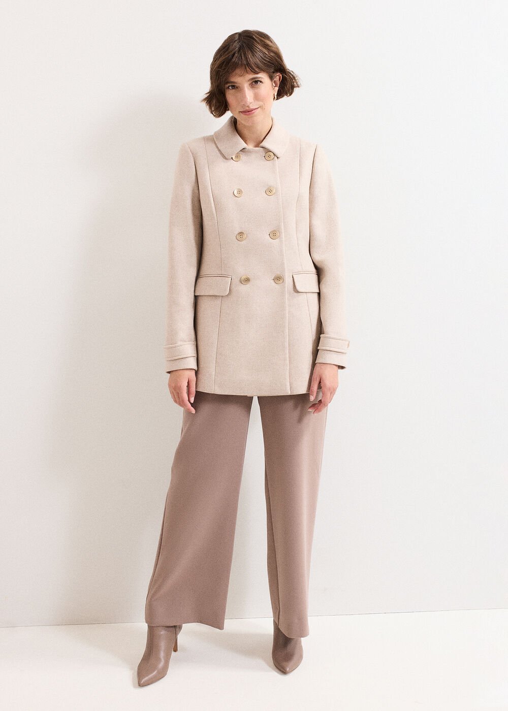 Aurelie Wool Peacoat Neutral