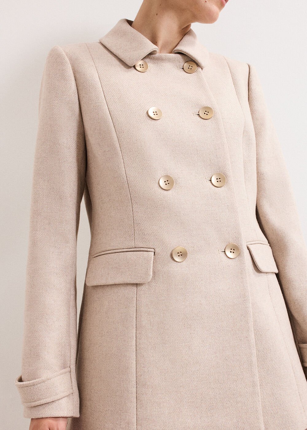 Aurelie Wool Peacoat Neutral
