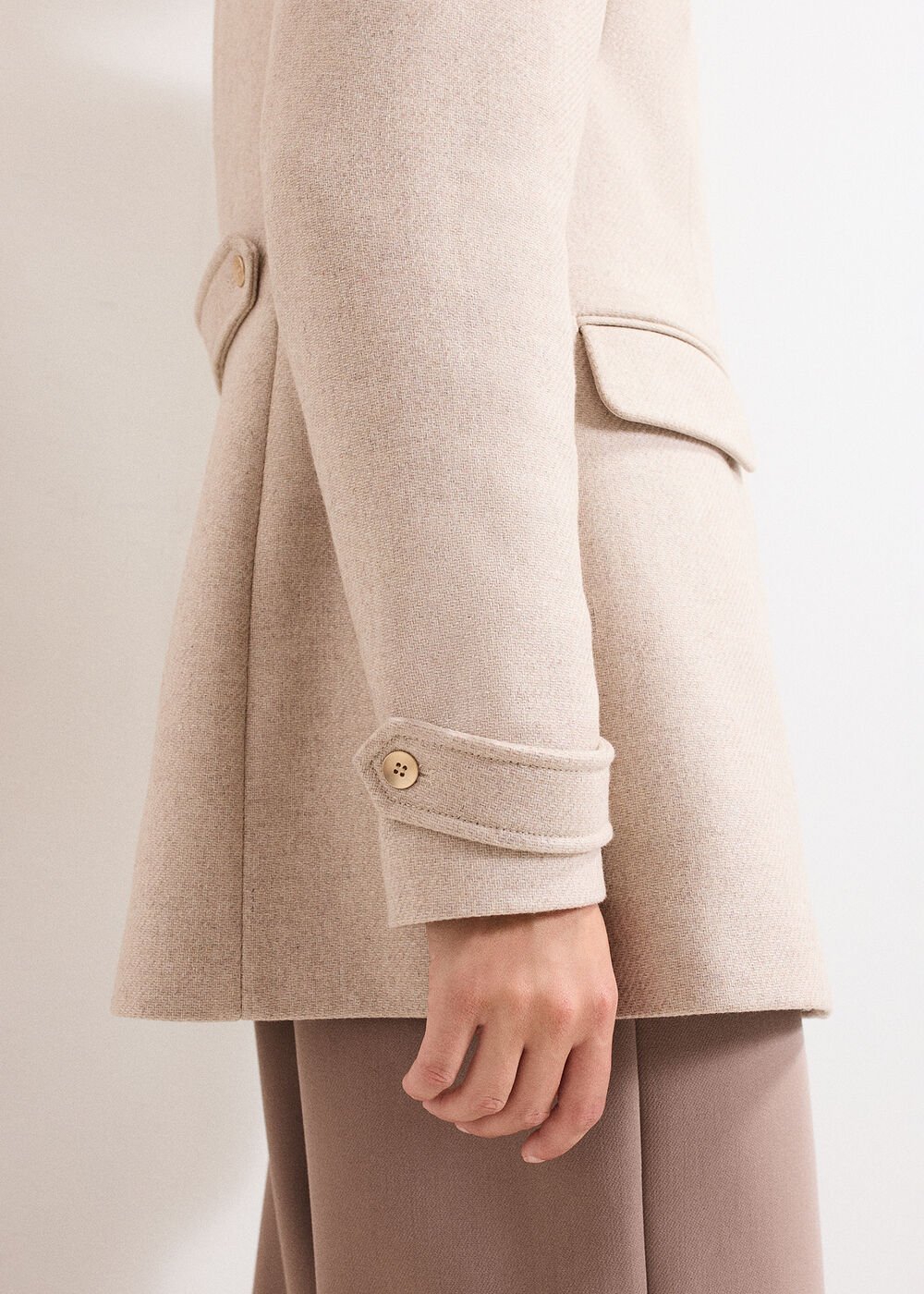 Aurelie Wool Peacoat Neutral