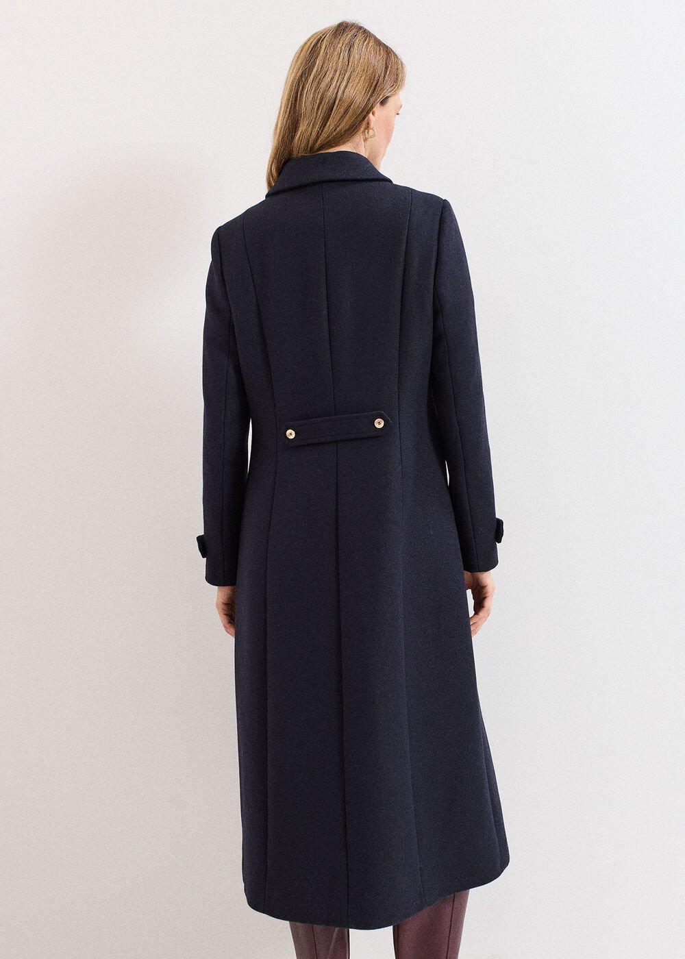 Aurelie Maxi Coat Navy