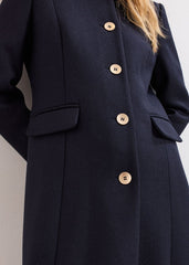 Aurelie Maxi Coat Navy