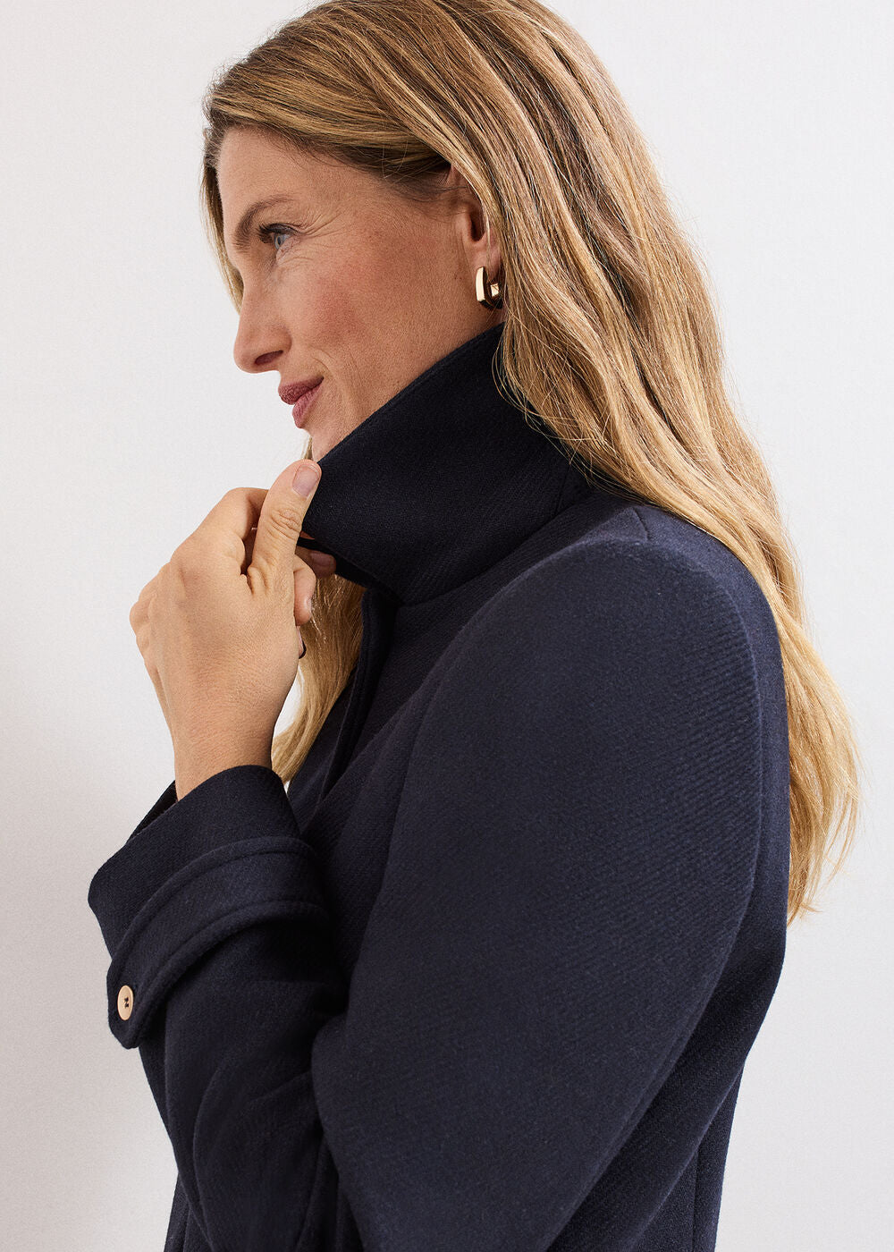 Aurelie Maxi Coat Navy
