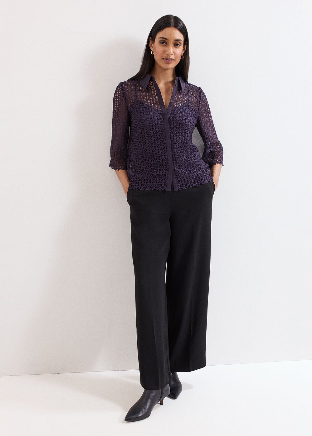 Romilly Lace Shirt Purple