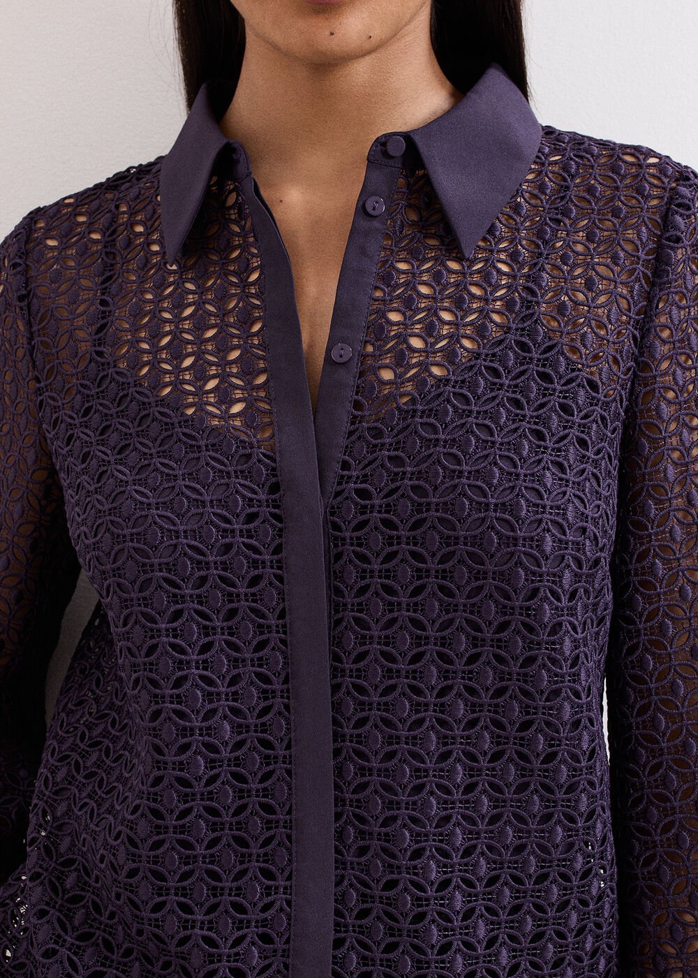 Romilly Lace Shirt Purple