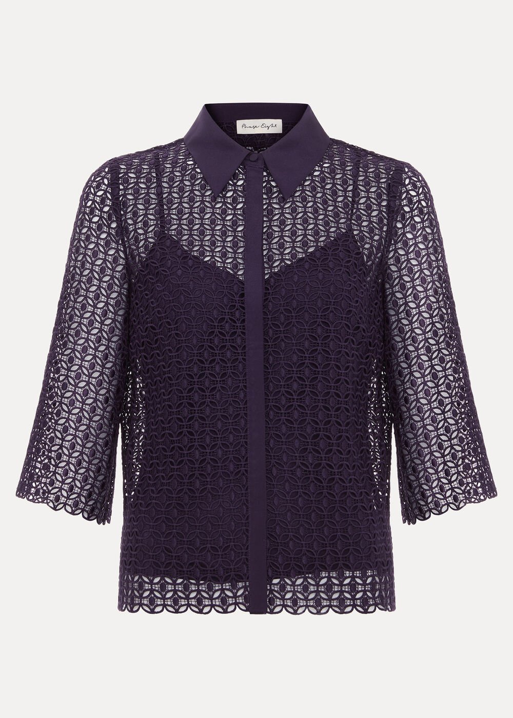 Romilly Lace Shirt Purple