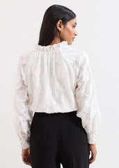 Amal Textured Blouse Cream