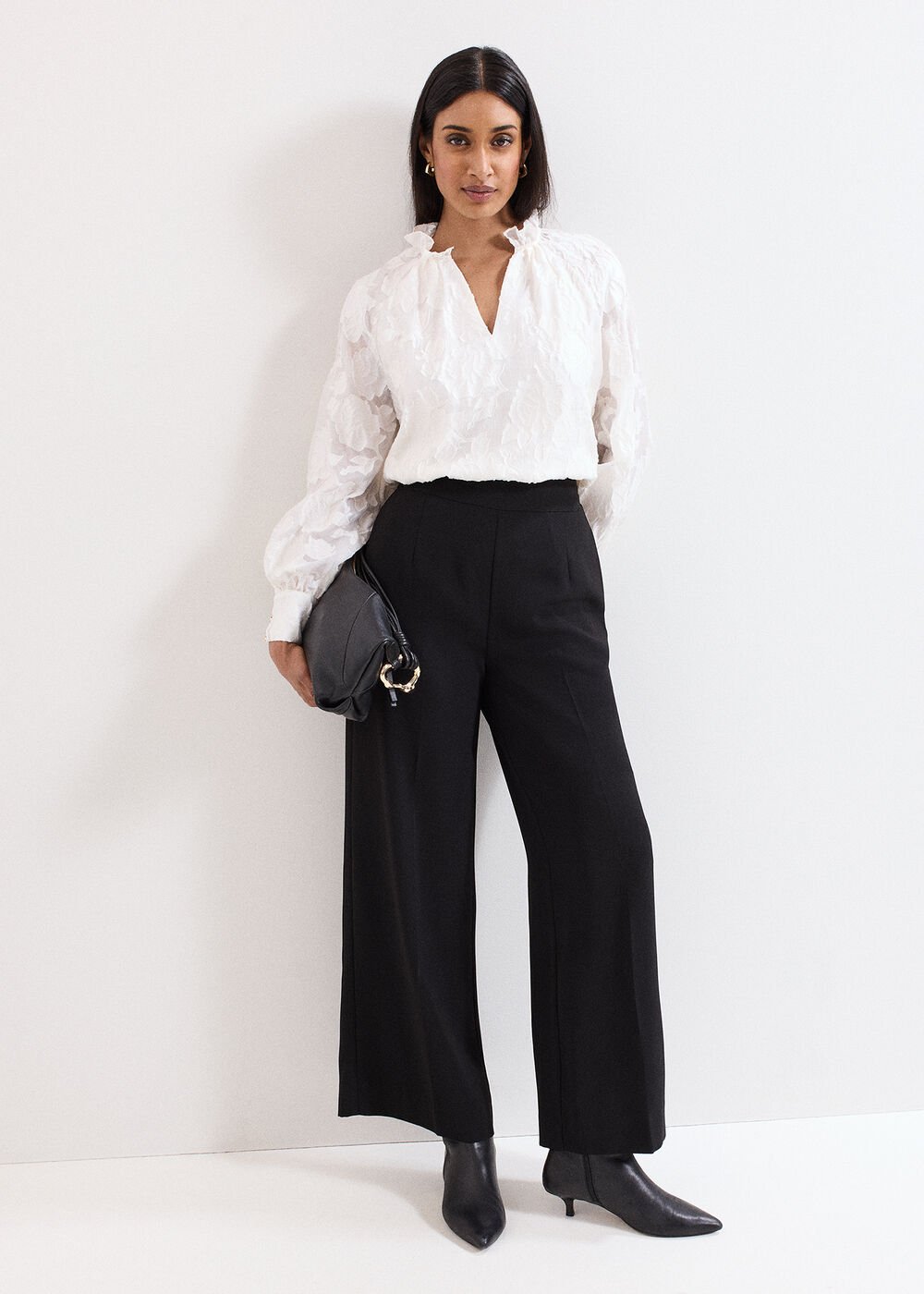 Amal Textured Blouse Cream
