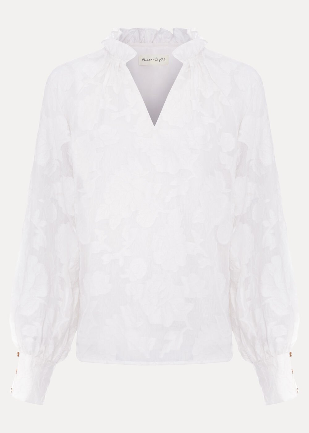 Amal Textured Blouse Cream