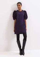 Aida Puff Sleeve Dress Purple