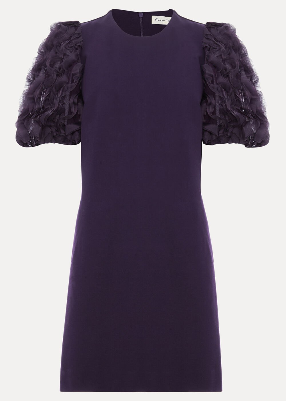 Aida Puff Sleeve Dress Purple