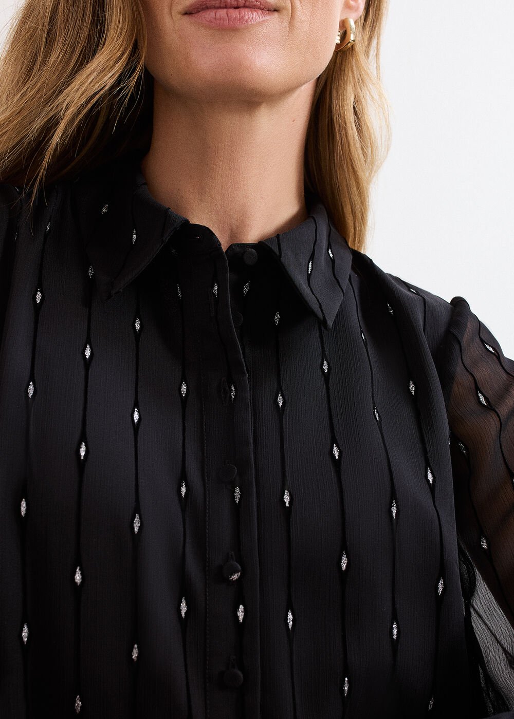 Tessa Glitter Dress Black