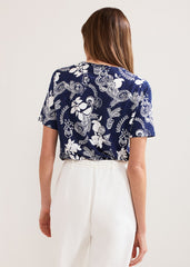 Elma Postcard Top Navy