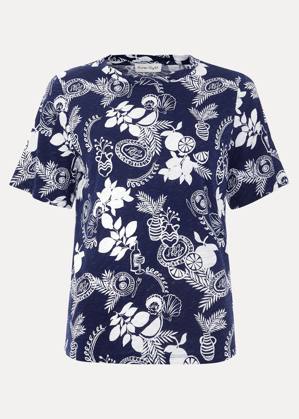Elma Postcard Top Navy