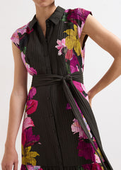 Robyn Floral Midi Dress Khaki
