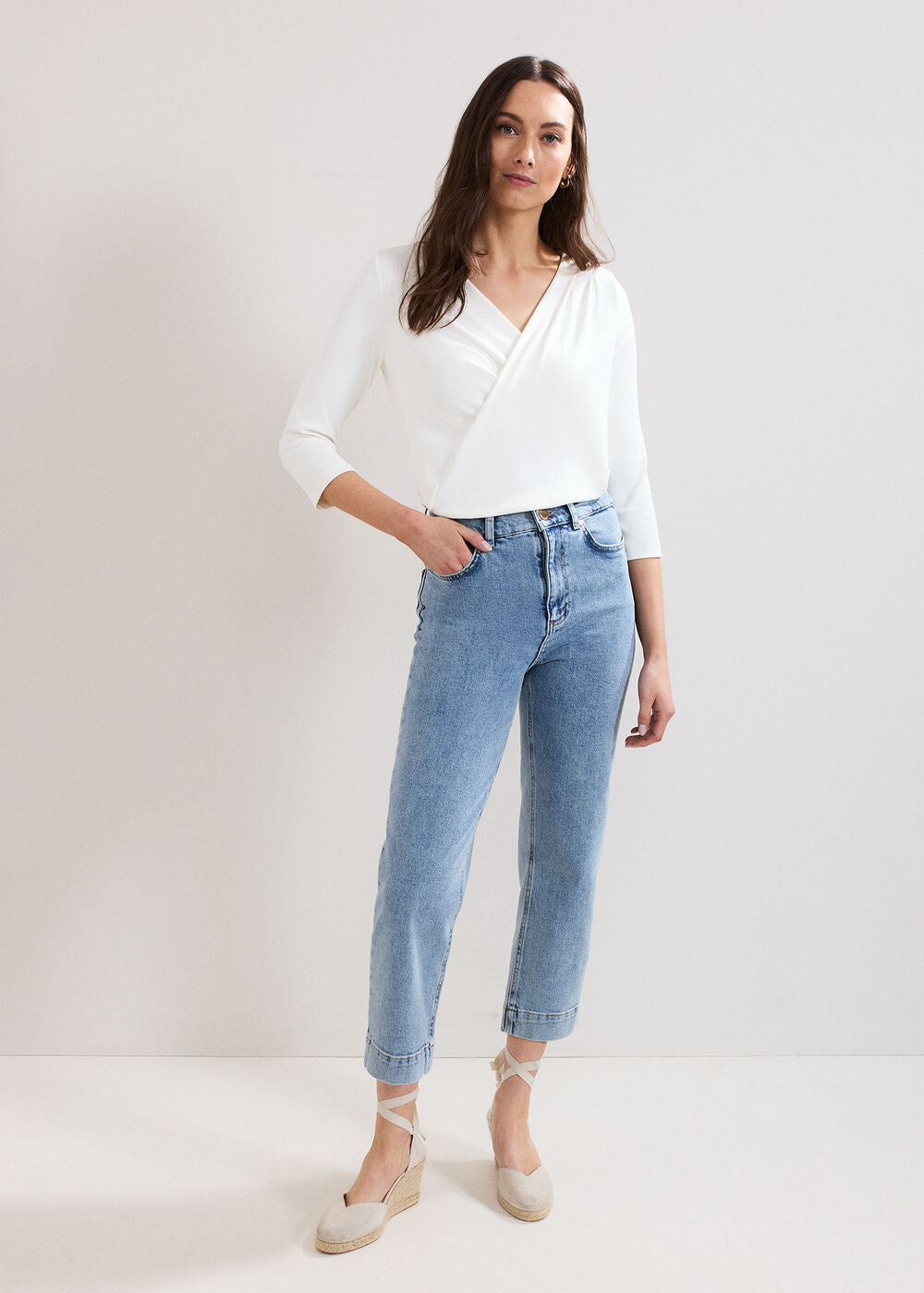 Sutton Drape Top White