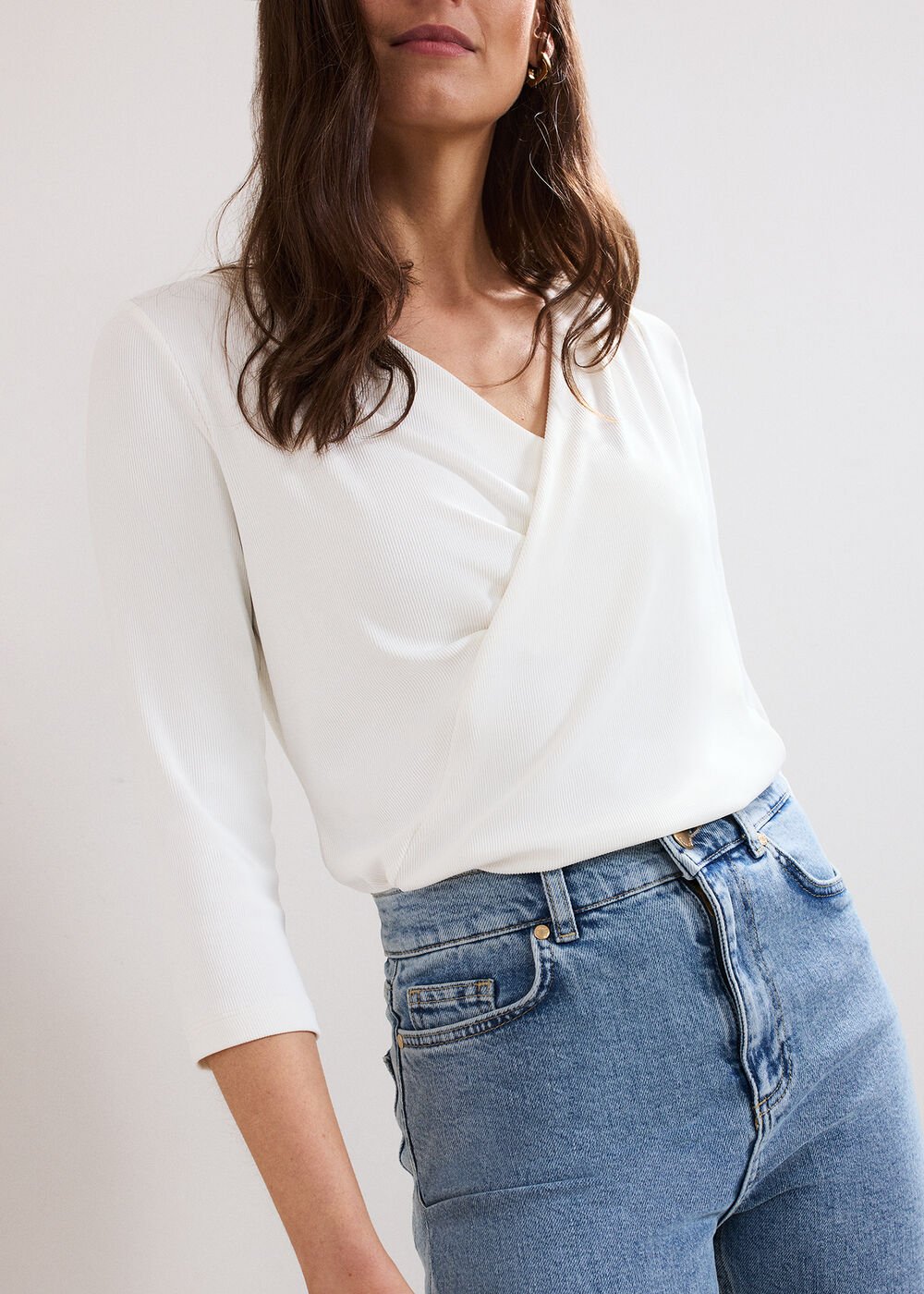 Sutton Drape Top White