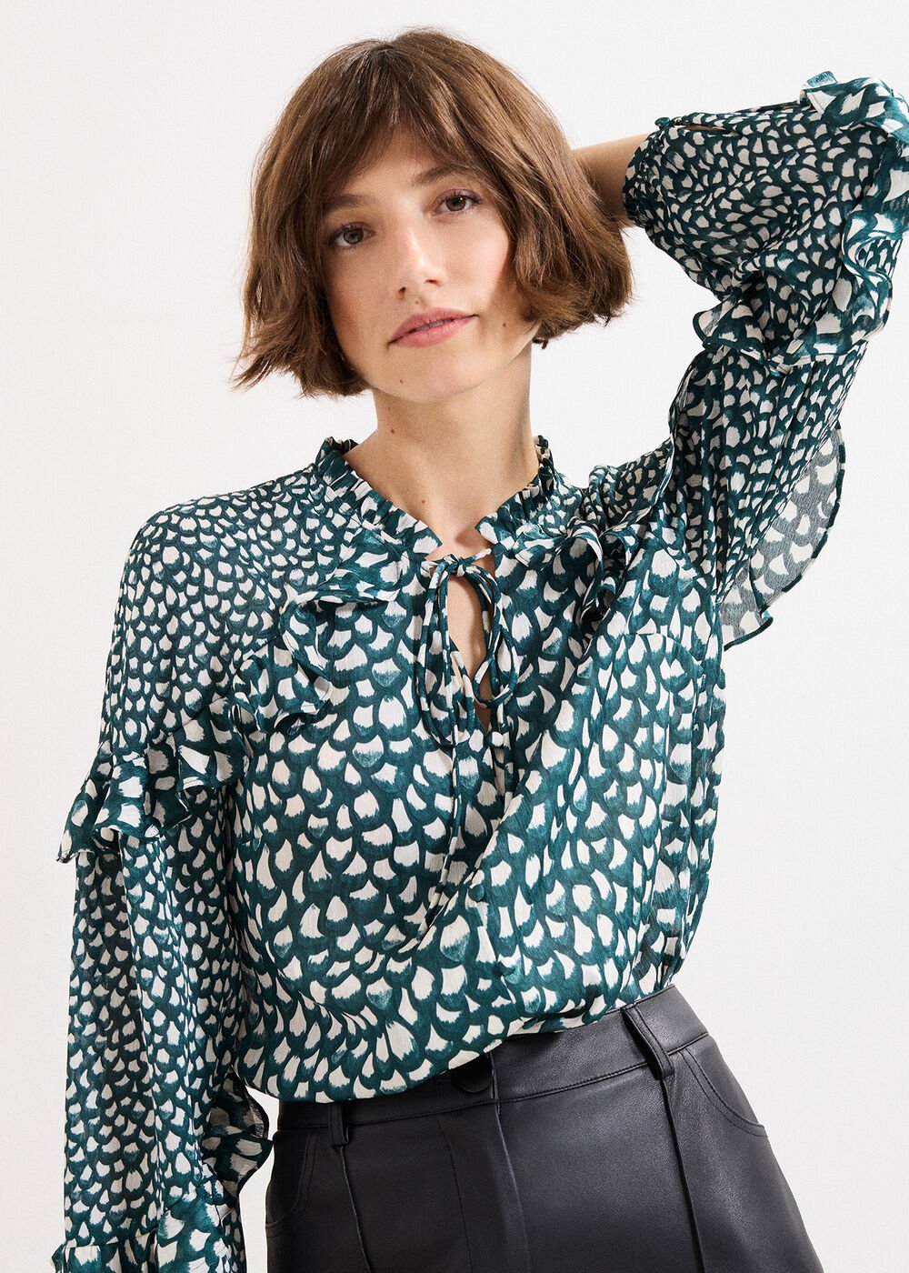 Manon Frill Blouse Green