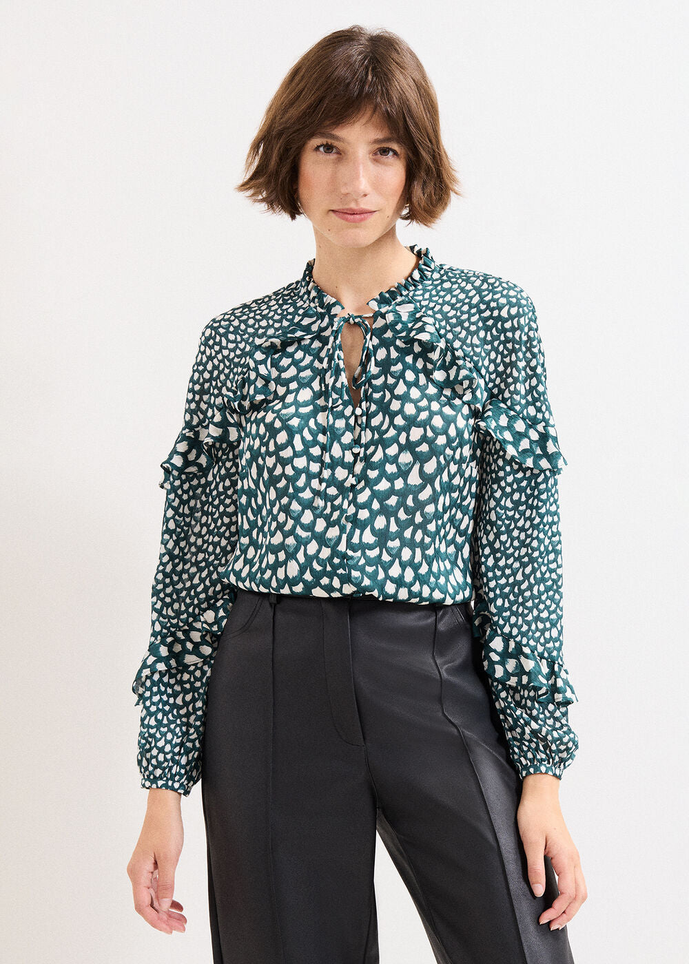 Manon Frill Blouse Green