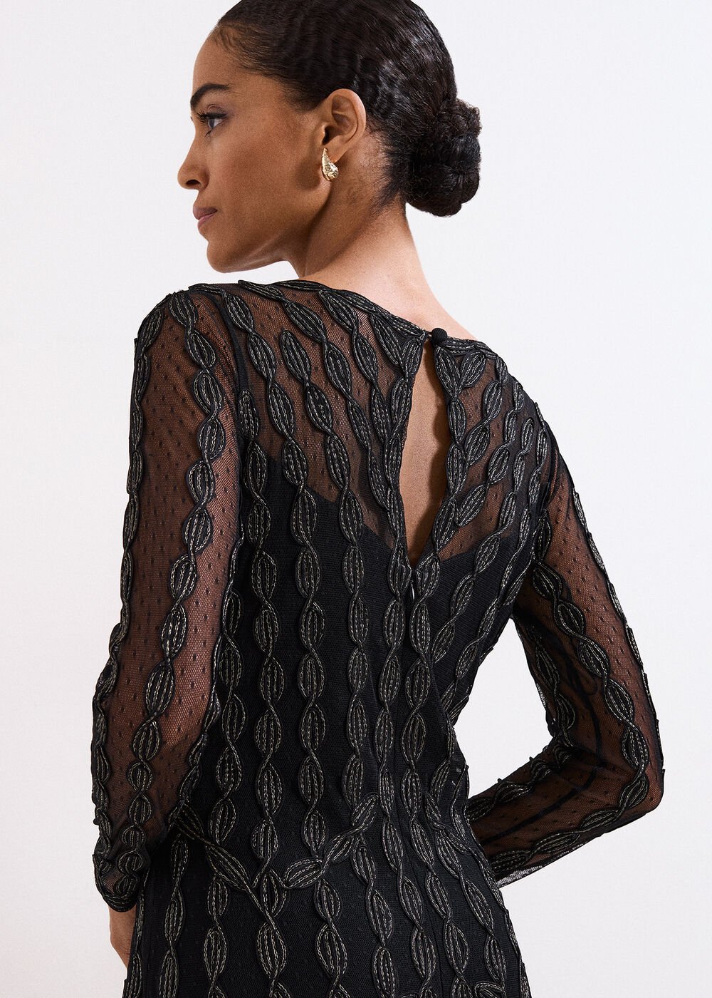 Marie Tapework Dress Black