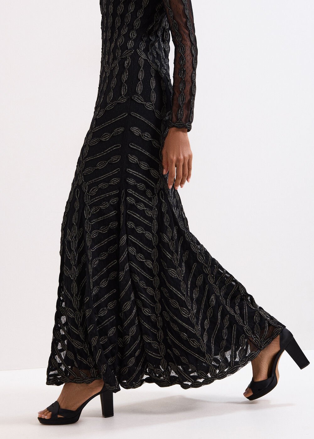 Marie Tapework Dress Black