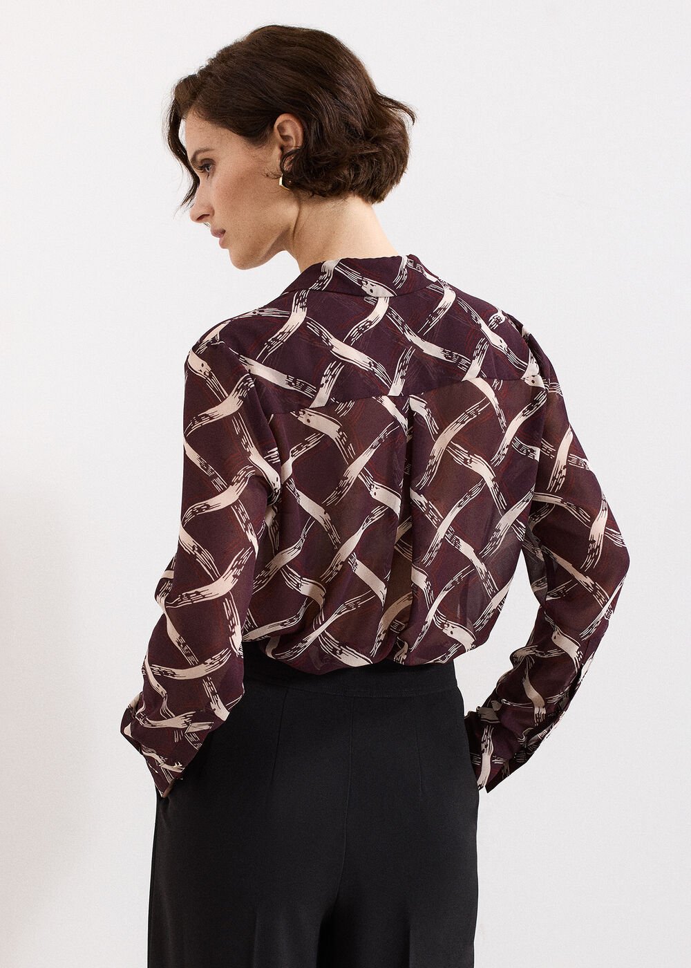 Cora Check Shirt Burgundy