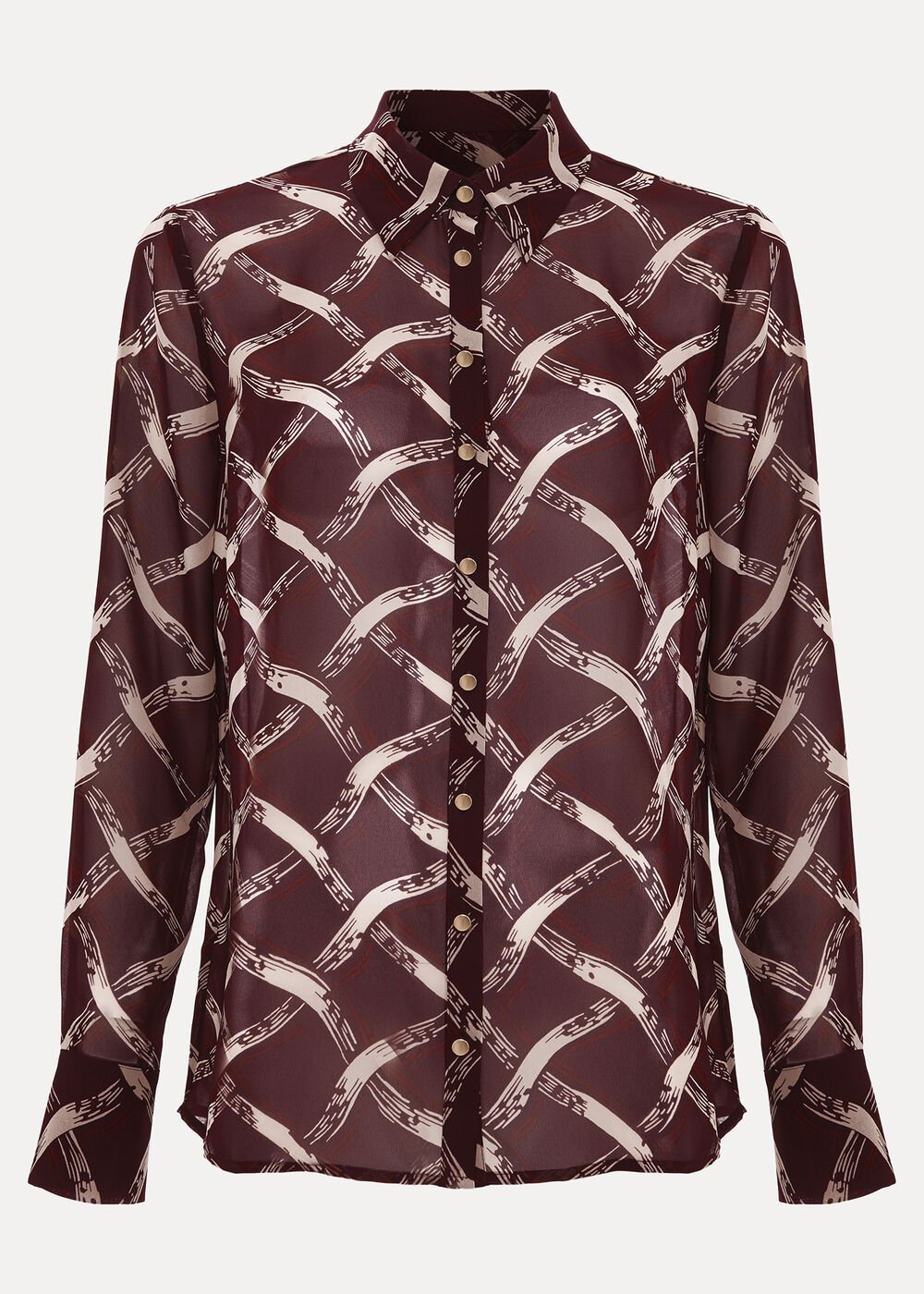 Cora Check Shirt Burgundy