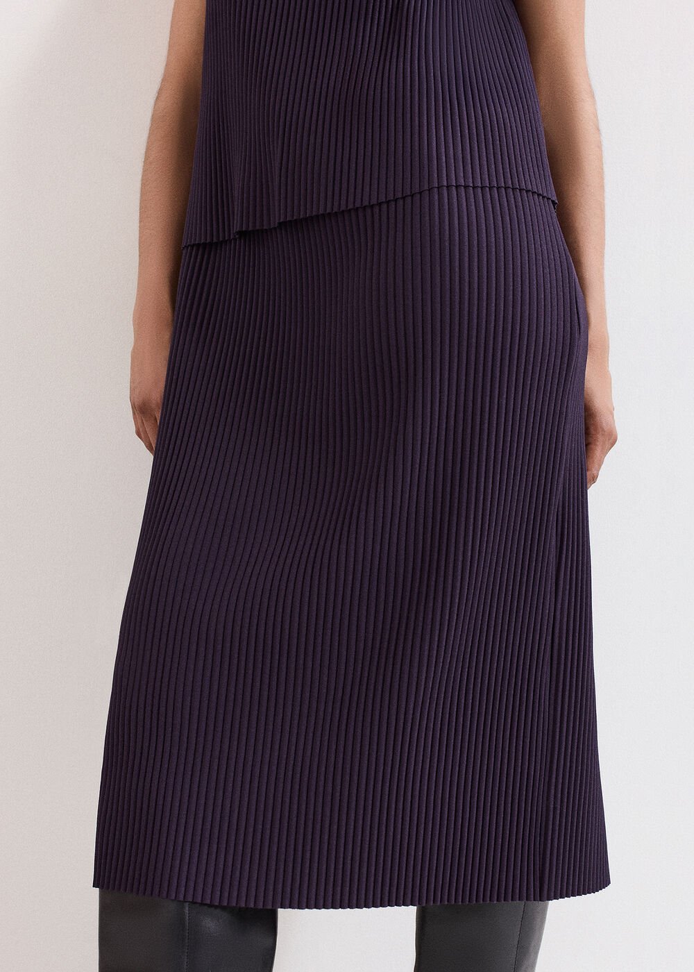 Gracie Ribbed Dress Purple