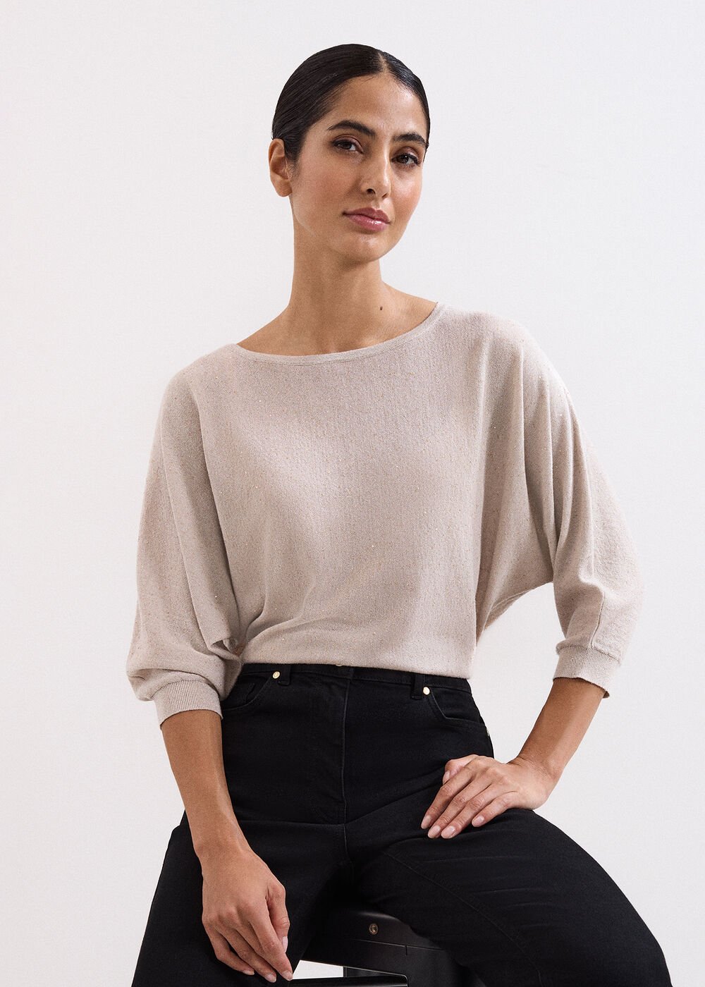 Sequin Cristine Knit Gold